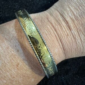 Gold and Silver Bangle Bracelet